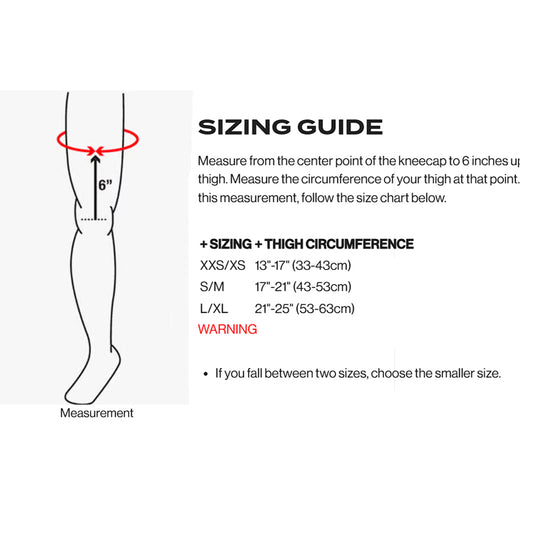 MOBIUS X8 Hybrid Knee Support Sizing