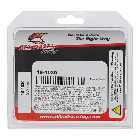 All Balls Racing Master Cylinder Rebuild Kit (18-1030)