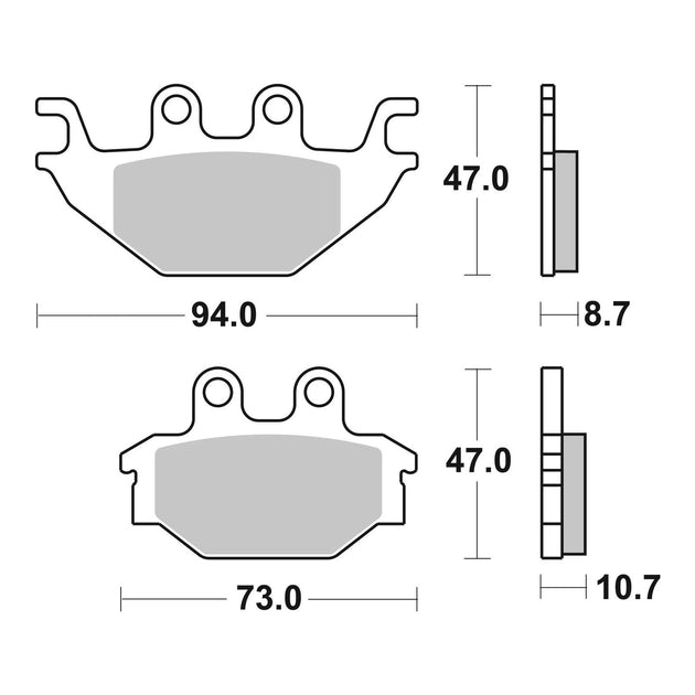 Brembo Prime Sinter Rear Brake Pads 07GR52SD