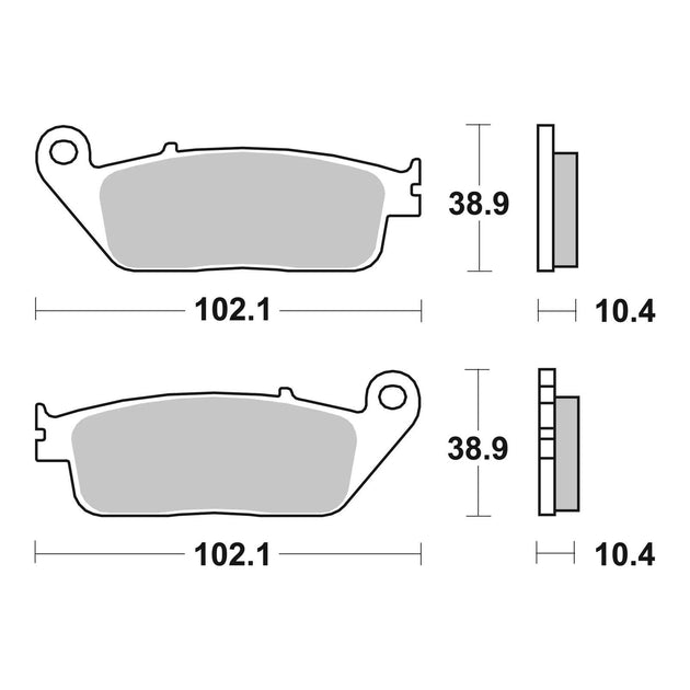 Brembo Prime Sinter Rear Brake Pads 07HO34SP
