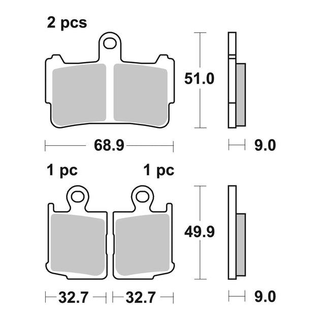 Brembo Prime Sinter Front Brake Pads 07HO37SA