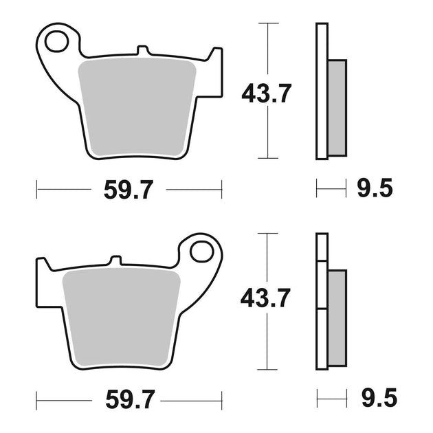 Brembo Prime Sinter Rear Brake Pads 07HO48SD