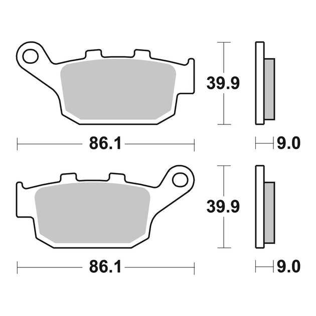 Brembo Prime Sinter Rear Brake Pads 07HO53SP