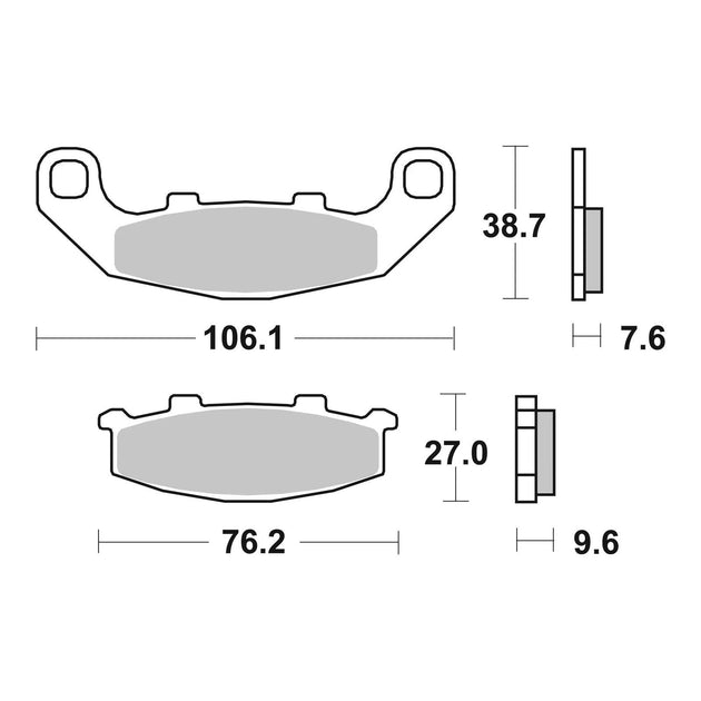 Brembo Prime Sinter Rear Brake Pads 07KA11SP