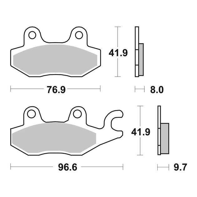 Brembo Prime Sinter Rear Brake Pads 07YA20SP