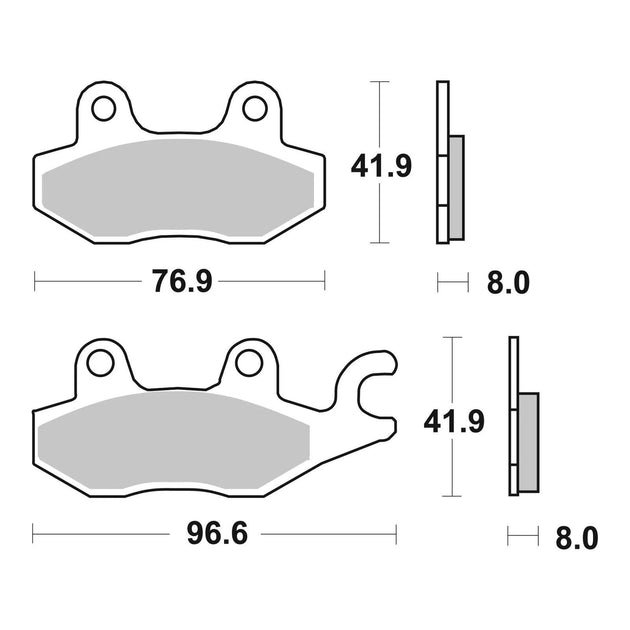 Brembo Prime Sinter Rear Brake Pads 07YA22SP