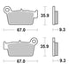 Brembo Prime Sinter Rear Brake Pads 07YA41SD