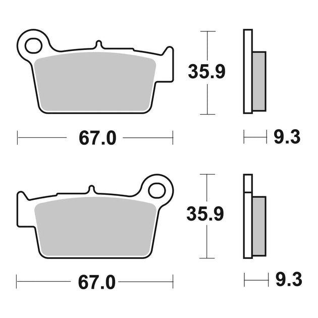 Brembo Upgrade Sinter Rear Brake Pads 07YA41SX