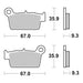 Brembo Upgrade Sinter Rear Brake Pads 07YA41SX