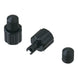 DRC AIRVALVE CAP W/VALVE WRENCH 2PCS BLACK