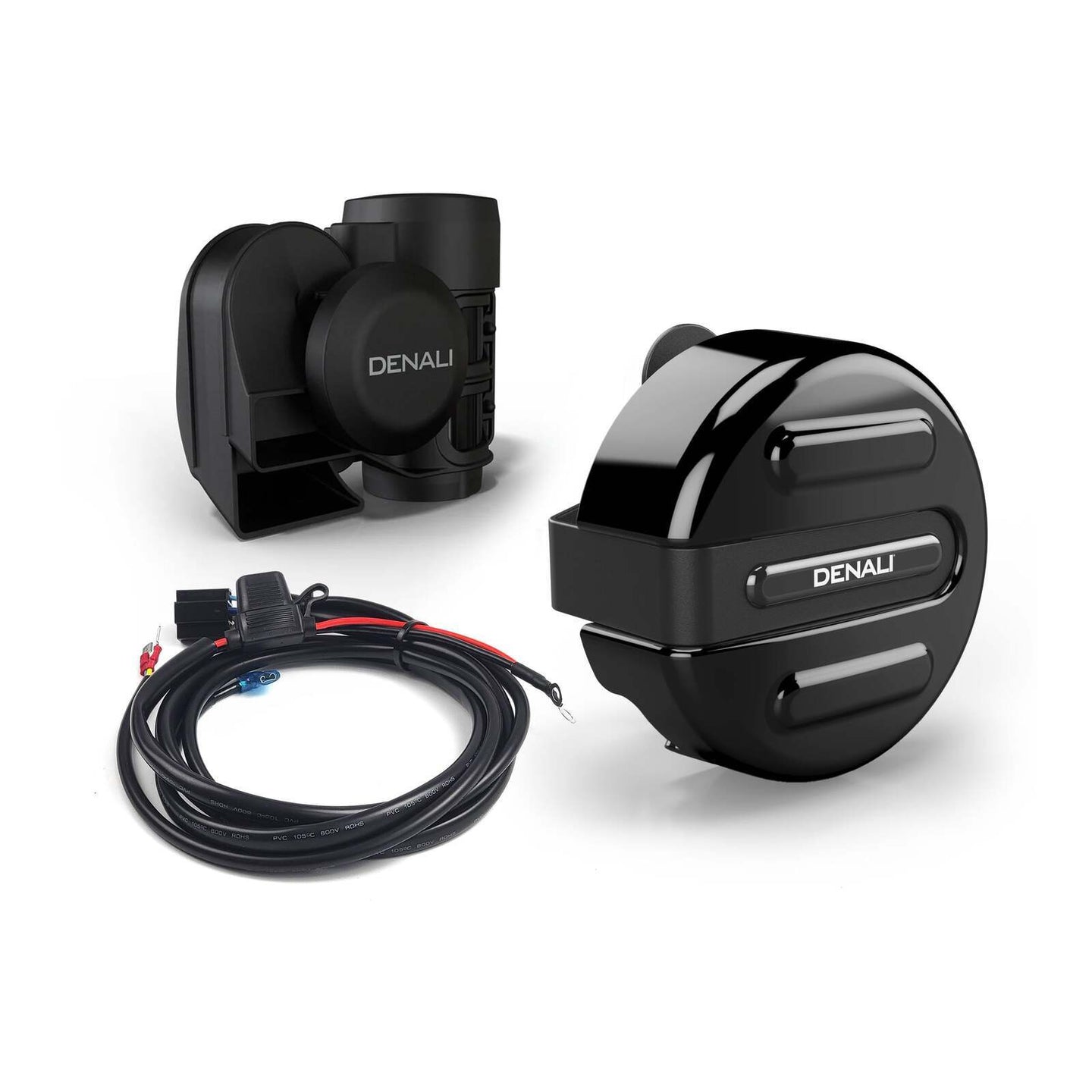 Denali SoundBomb V-Twin Dual-Tone Air Horn with Cover - Black