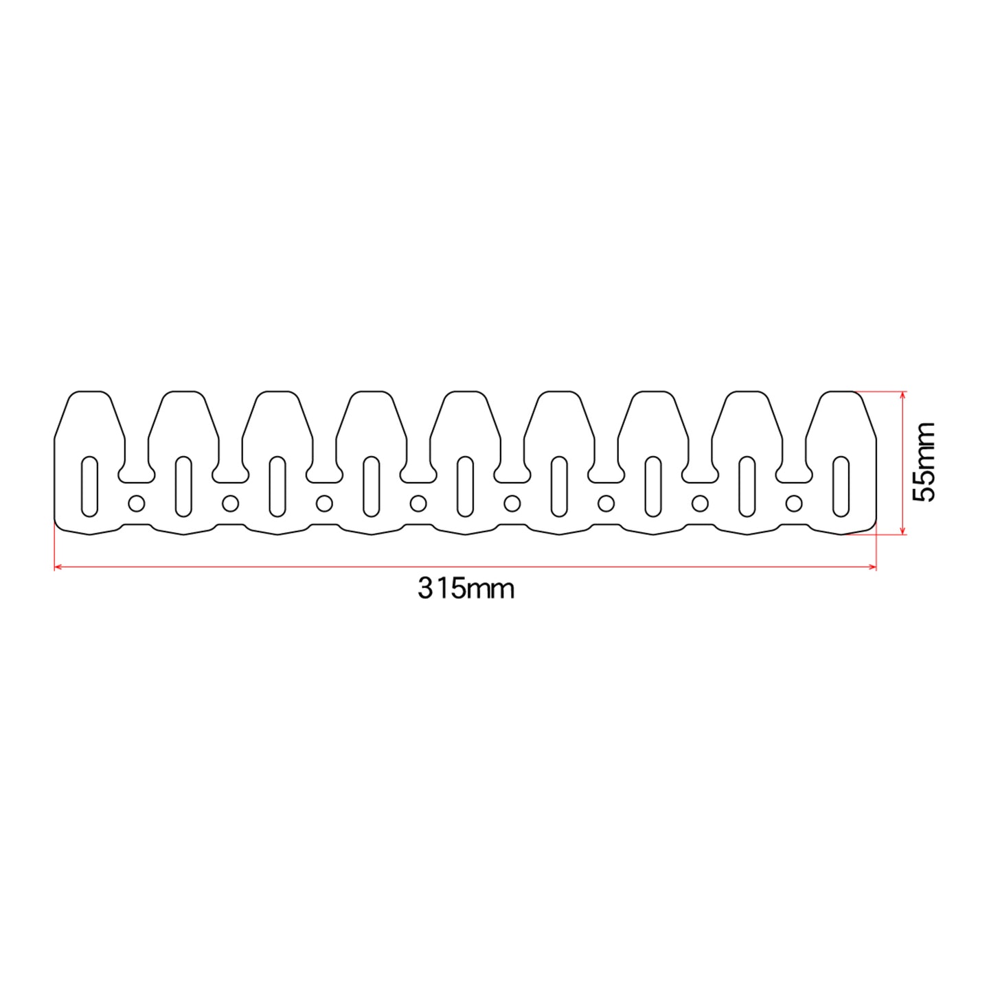 DRC Universal 4-Stroke Exhaust Pipe Guard - Titanium Color