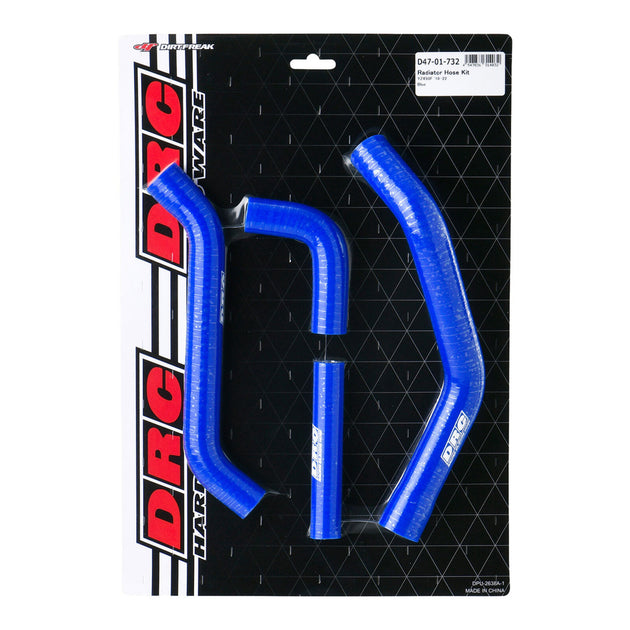 DRC Silicone Radiator Hose Kit - Yamaha YZ450F (2018–2022) - Blue