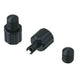 DRC AIRVALVE CAP W/VALVE WRENCH 2PCS BLACK