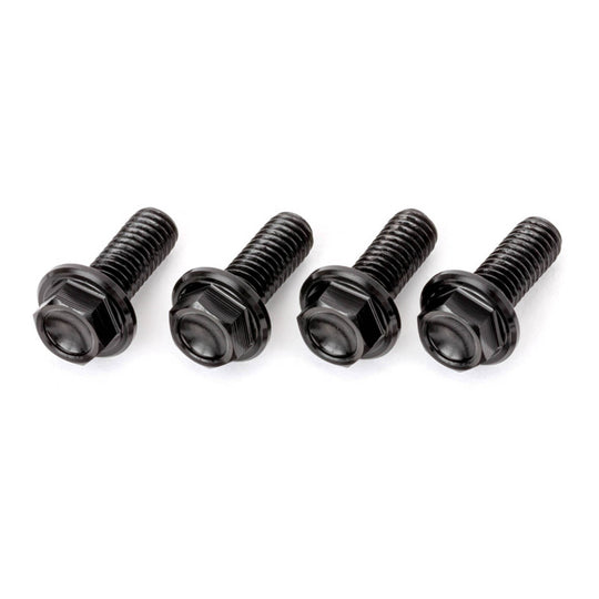 DRC Aluminum M6 Flange Bolts 20mm - Black 4pcs