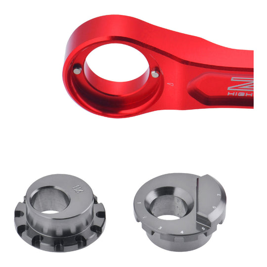 Zeta RSL Adjustable Lowering Link - Assorted Honda CRF Models - Red