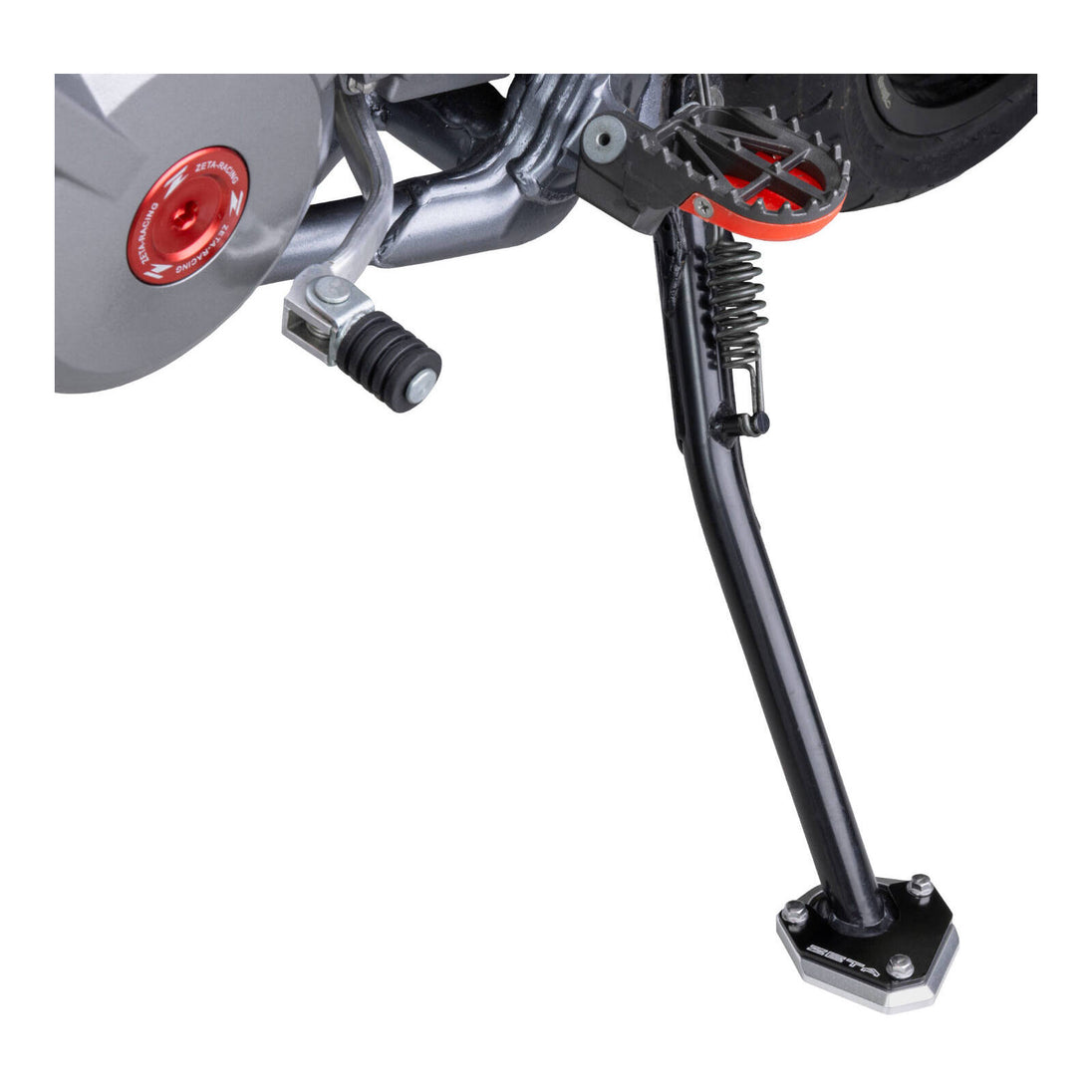 Zeta Side Stand Extender Black/Silver Suzuki DR-Z400S/SM '00-