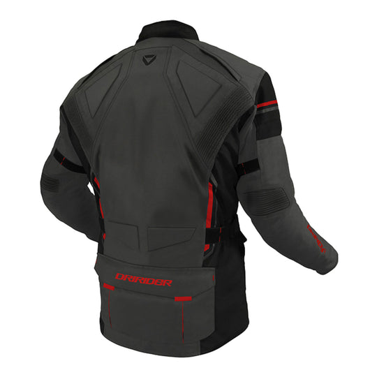 Dririder Compass 4 Men's Jacket - Grey / Red (L)