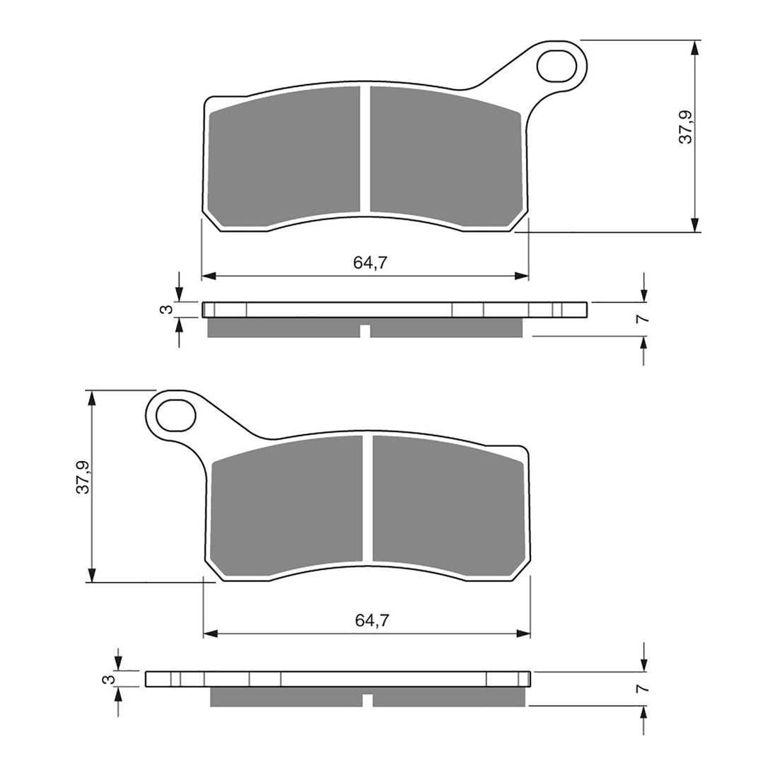 GOLDfren Brake Pads - K5 Off-Road Racing