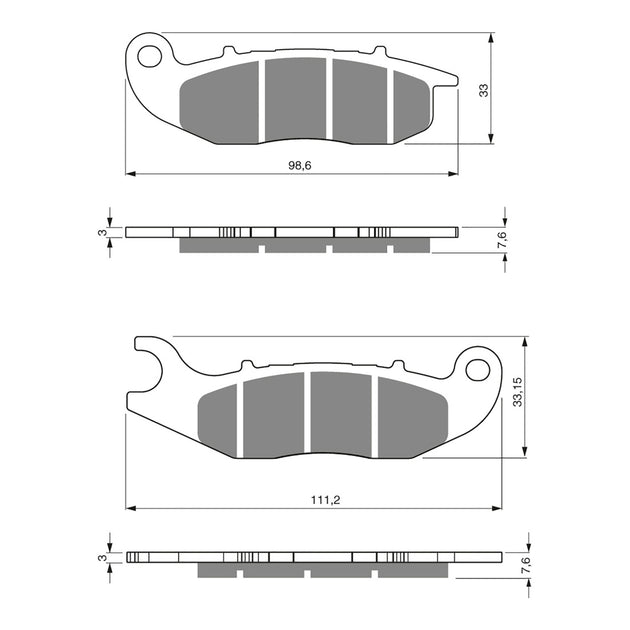 GOLDfren Brake Pads - S3 Sintered Sports