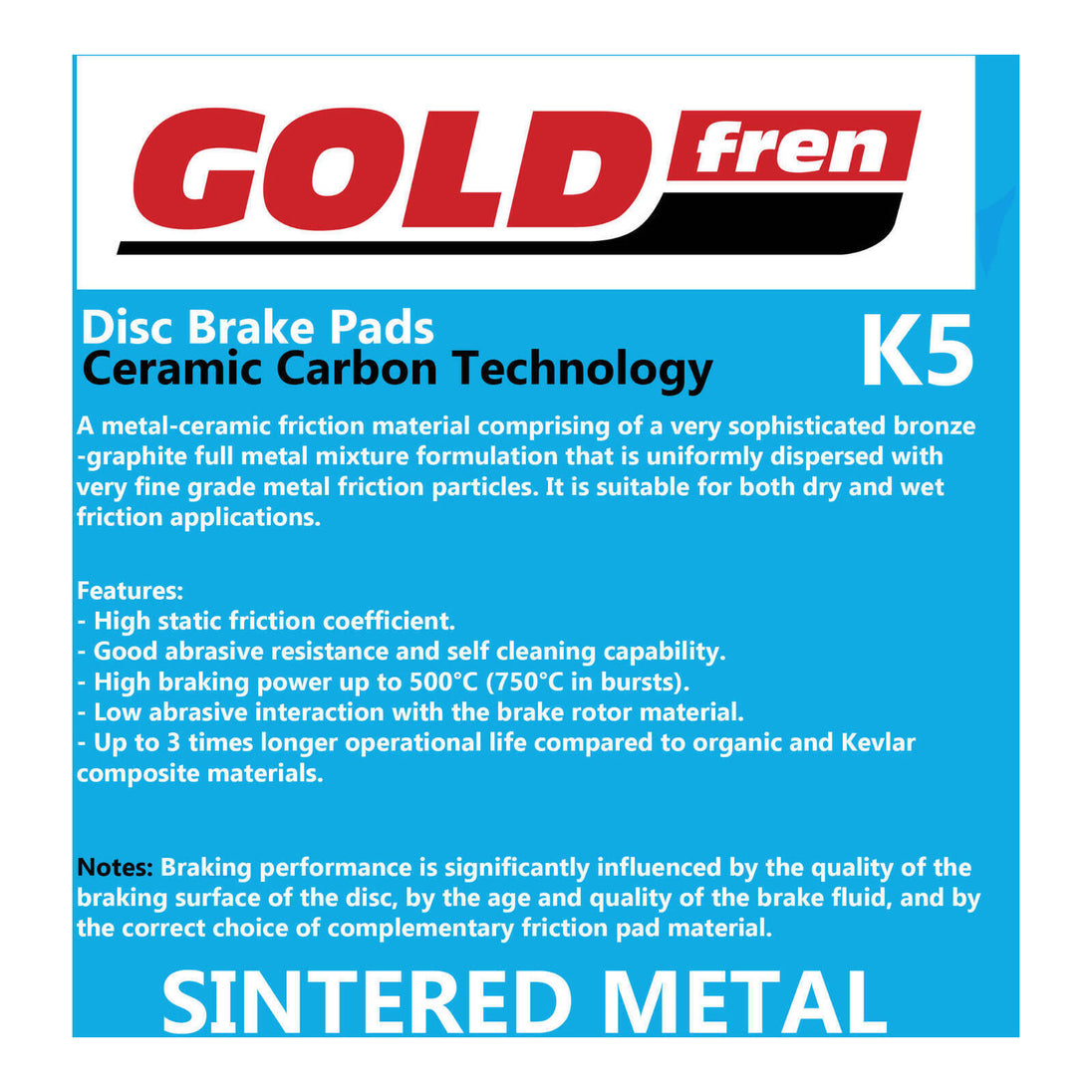 Brake Pads Goldfren GF346 - K5