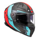 LS2 FF811 Vector II Carbon Grid Helmet - Red / Cyan