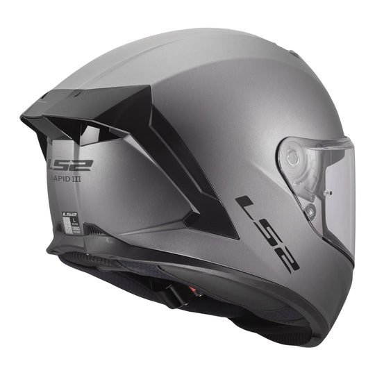 LS2 FF820 Rapid III Solid Helmet - Matte Titanium