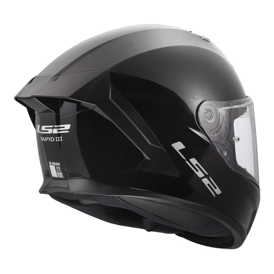 LS2 FF820 Rapid III Solid Helmet - Gloss Black