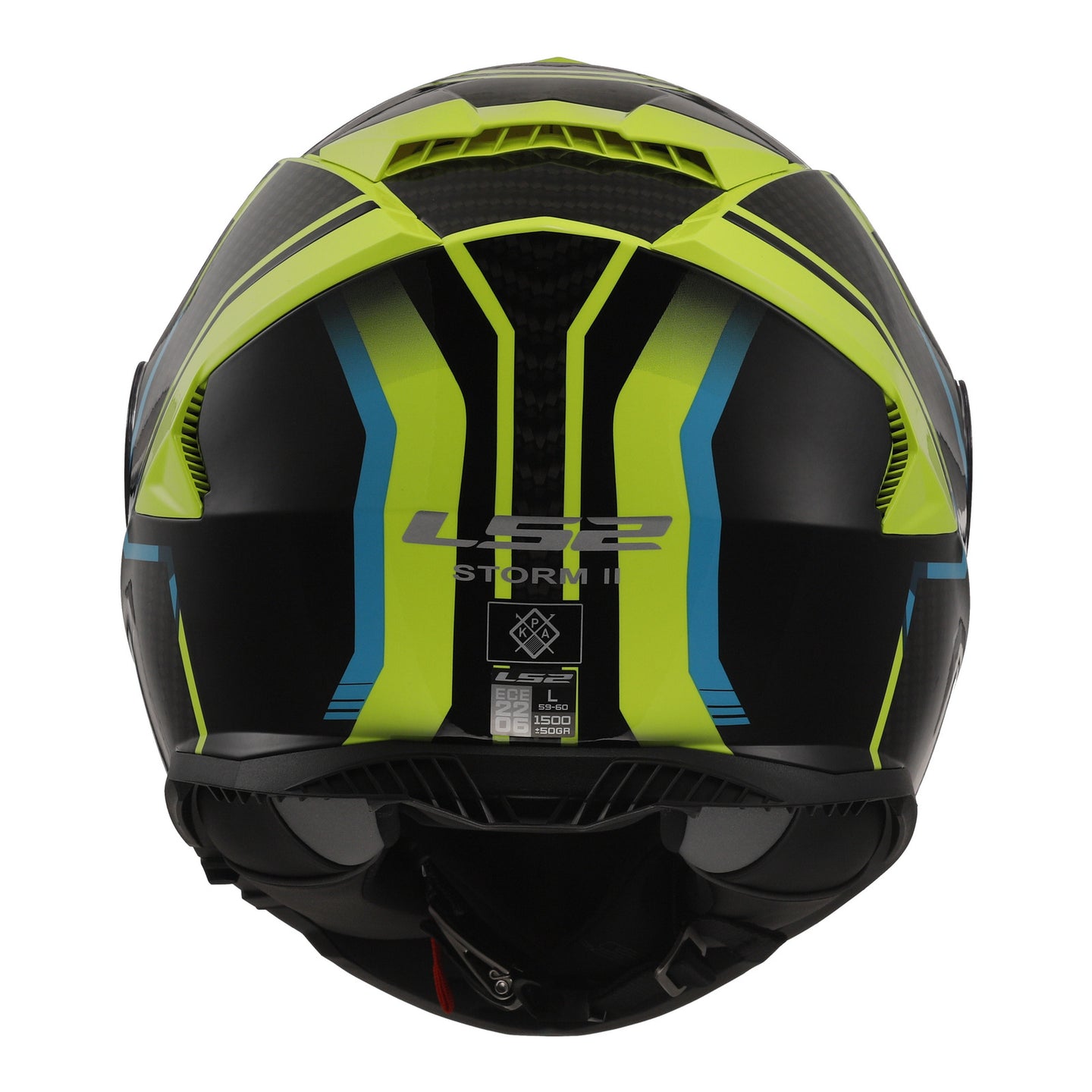LS2 FF800 Storm II Tracker Helmet - Black / Hi-Vis Yellow 06