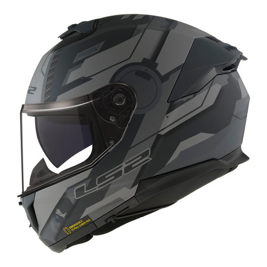 LS2 FF808 Stream II Shadow - Matte Titanium / Grey