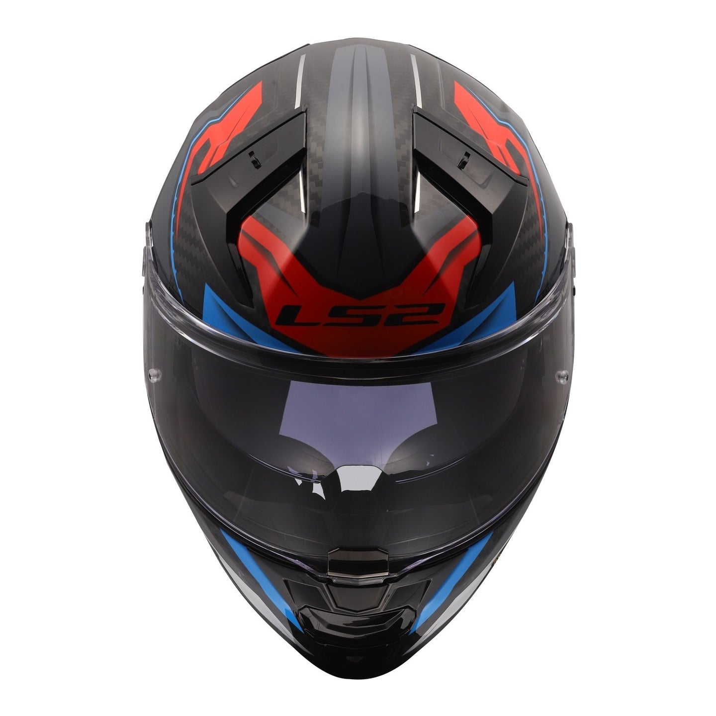 LS2 FF811 Vector II Carbon Savage Helmets - White / Blue / Red