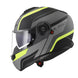 LS2 FF908 Strobe II Monza Flip Front Helmets - Matte Black / Hi-Vis Yellow 06
