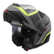 LS2 FF908 Strobe II Monza Flip Front Helmets - Matte Black / Hi-Vis Yellow 06