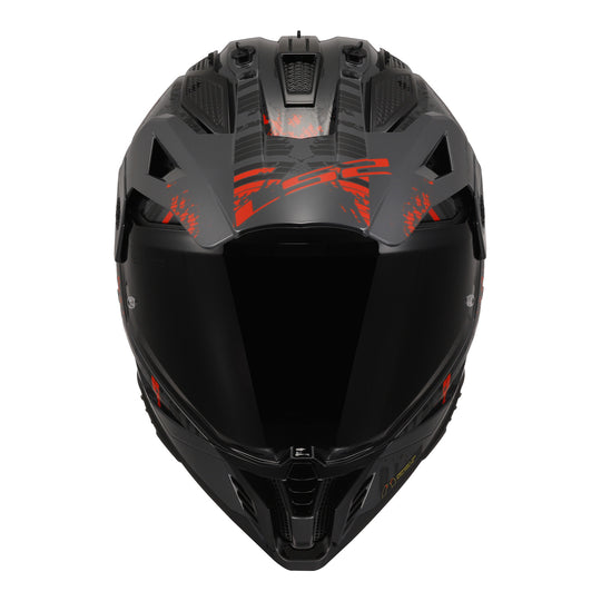 LS2 MX702 Pioneer II Crazy - Black / Grey / Red 06