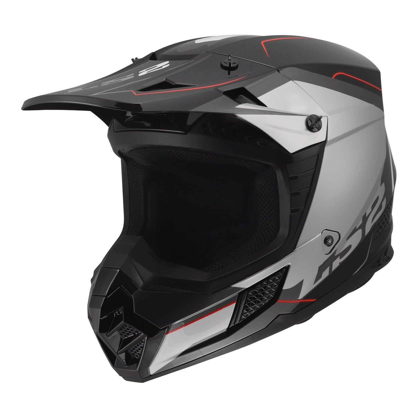 LS2 MX706 COZ Arched Helmet - Black / Silver / Titanium 06