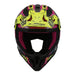 LS2 MX708 Fast II Gorilla Helmet - Purple / Hi-Vis Yellow 06