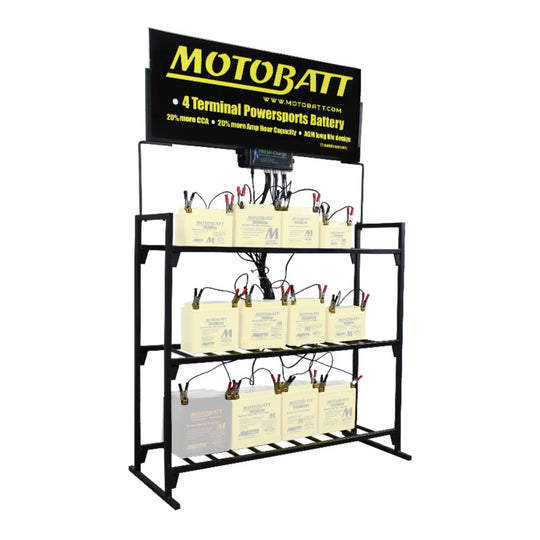 Motobatt 12-Station Battery Maintenance Charger with Stand