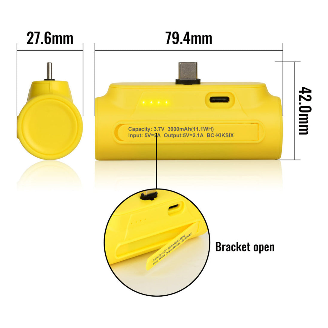 Motobatt Lithium Mini Portable Power Bank 3000mAh
