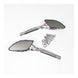 Whites Mirror - Universal Skeleton Hand Chrome / Black Harley (Pair)