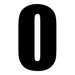 Whites Race Number - Black #0 (10 Pack)