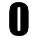 Whites Race Number - Black #0 (10 Pack)