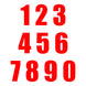 Whites Race Number - Red #1 (10 Pack)