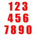 Whites Race Number - Red #3 (10 Pack)
