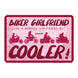 Oxford Garage Metal Sign: Biker Girlfriend Cooler