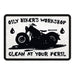 Oxford Garage Metal Sign: Oily Biker's Workshop