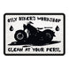 Oxford Garage Metal Sign: Oily Biker's Workshop