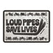 Oxford Garage Metal Sign: Loud Pipes Save Lives