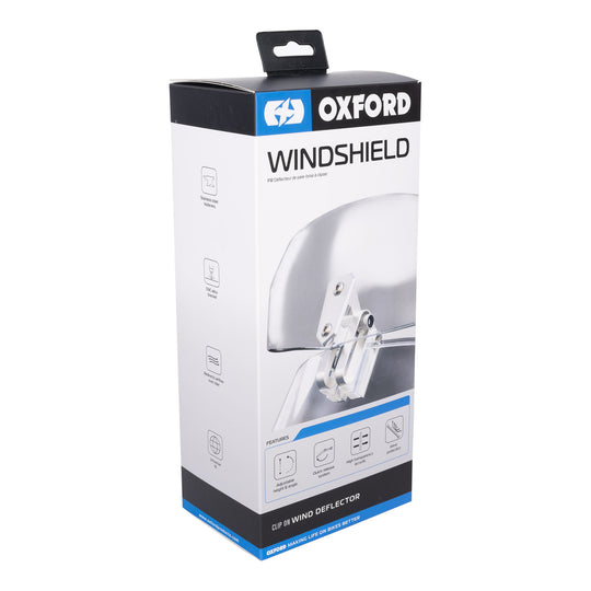 Oxford Wind Deflector Windshield - Clear 260 x 125mm