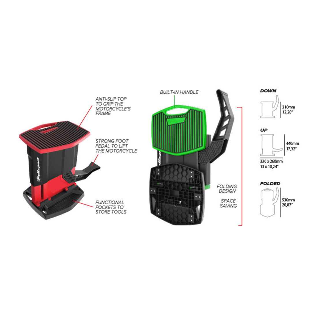 Polisport Bike Lift Stand - 04 Red