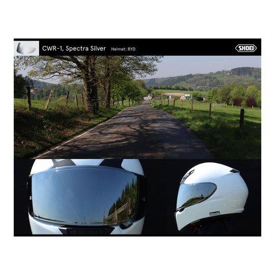 Shoei Visor NXR Ryd (X-Spirit 3 CWR-1) with Pin - Spectra Silver